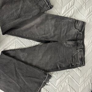 Express Charcoal Wide Leg Jeans